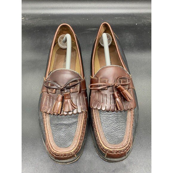 Johnston & Murphy Aragon II Black Brown Kiltie Tassel 2 Tone Loafers Men 10M main image 5